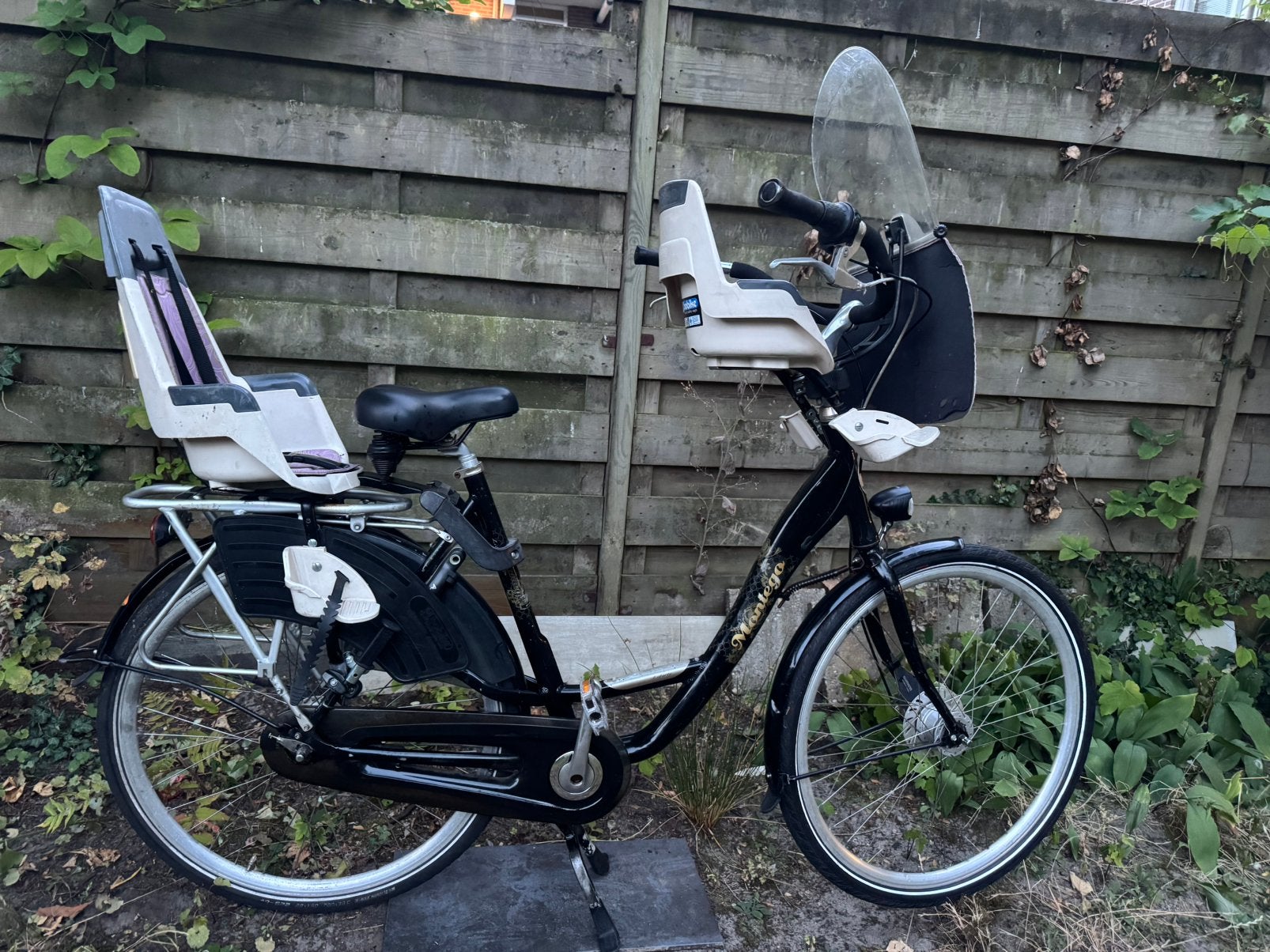 Stevige moederfiets Montego + 2 zitjes ?, 2 zitjes, Versnellingen, Zo goed als nieuw, Ophalen