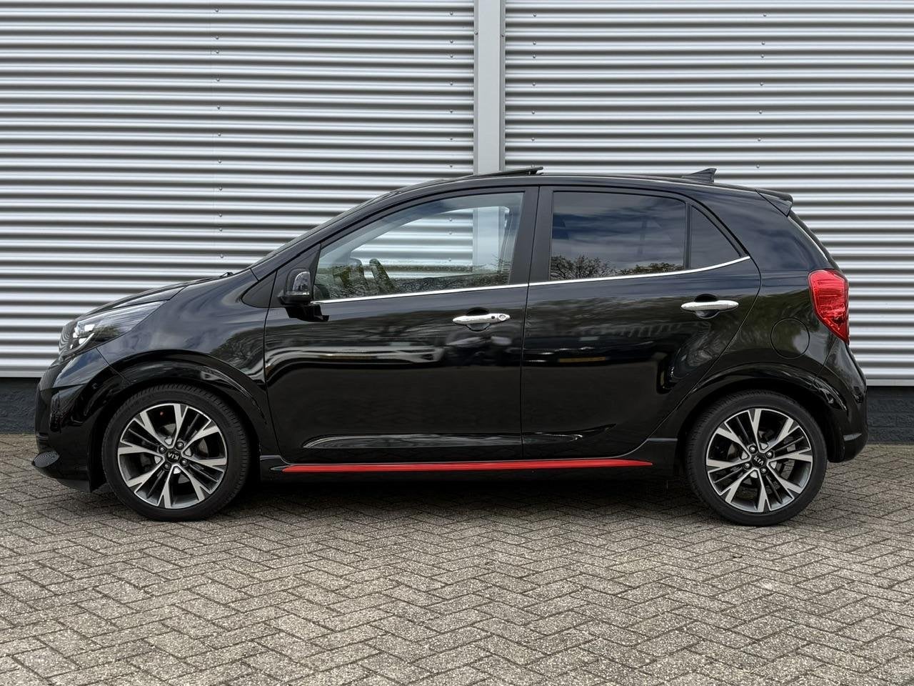 Kia Picanto 1.0 T-GDi 100pk 5-zits GT-Line | Schuif/Kantelda, Auto's, Voorwielaandrijving, Gebruikt, Zwart, Origineel Nederlands