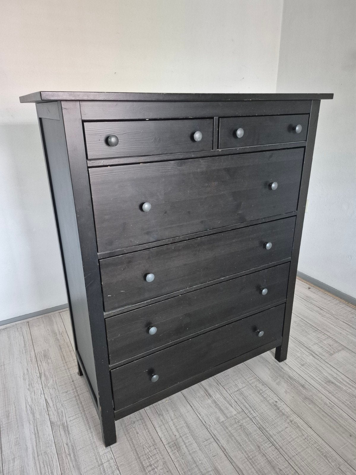 IKEA HEMNES - Zwarte Ladekast, Gebruikt, 100 tot 150 cm, 5 laden of meer, 100 tot 150 cm