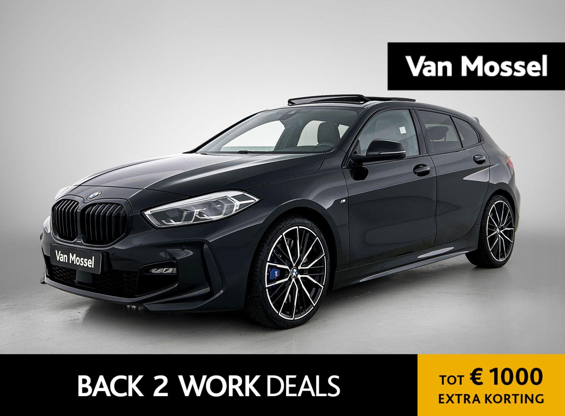 BMW 1-serie 118i High Executive Edition | AUTOMAAT | PANORAM, Auto's, 12 maanden, 136 pk, Gebruikt, Zwart