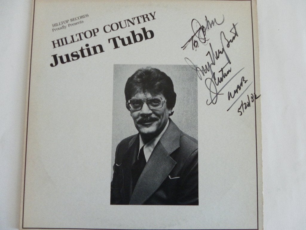 LP Justin Tubb - Hilltop Country - GESIGNEERD, LP, Gebruikt, Ophalen of Verzenden, 12 inch