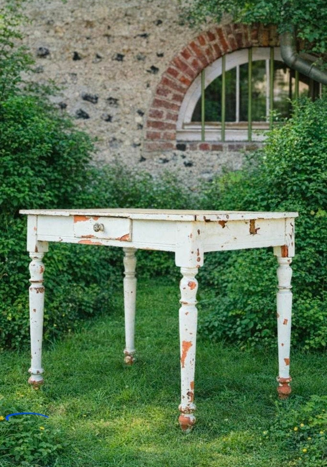 Oude Franse (tuin)tafel met prachtige patina, Ophalen