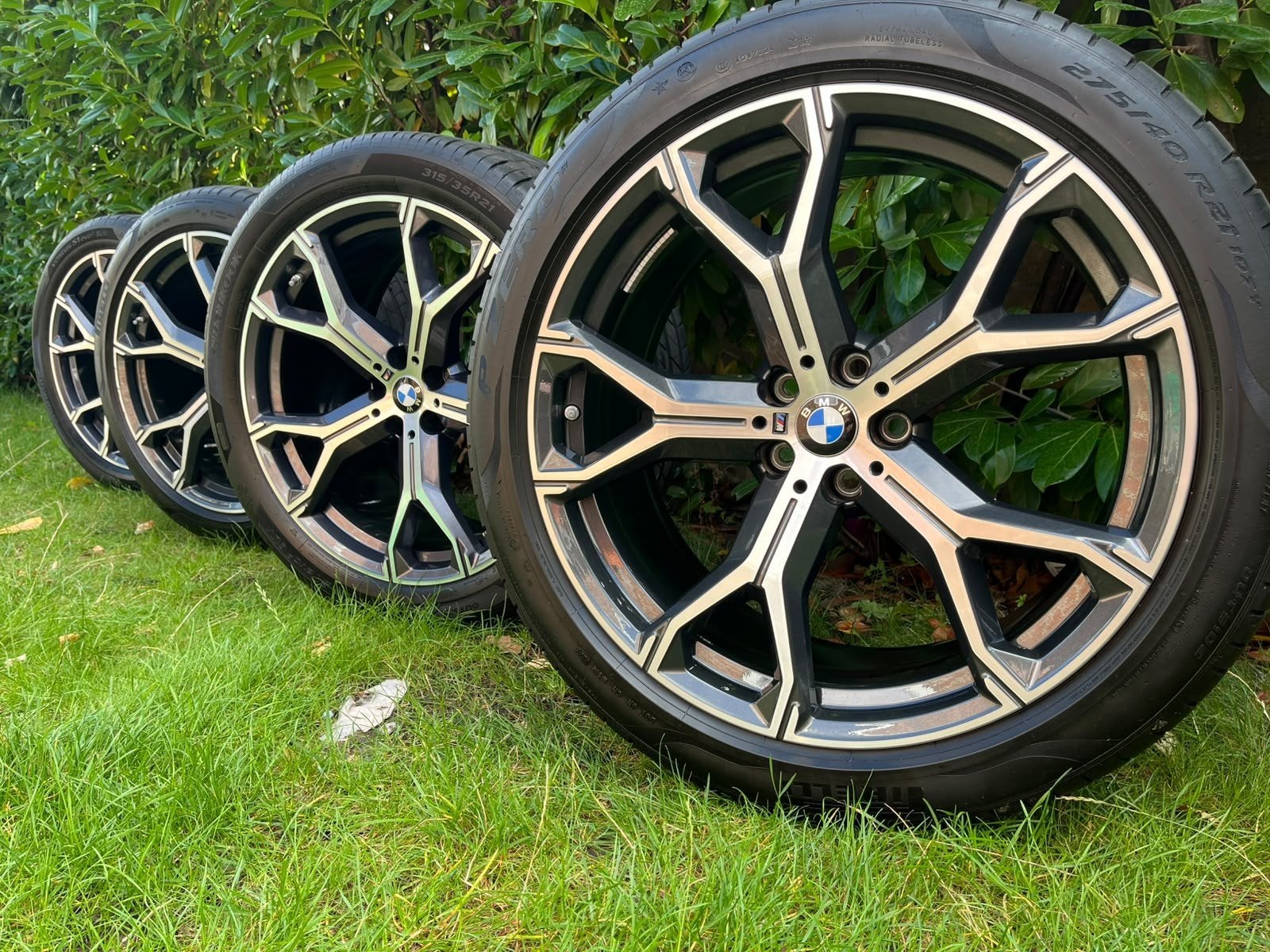 BMW 21 inch M Styling 741M set X5/X6 G05/G06 zomerbanden, Gebruikt, Banden en Velgen, Personenwagen, 315 mm