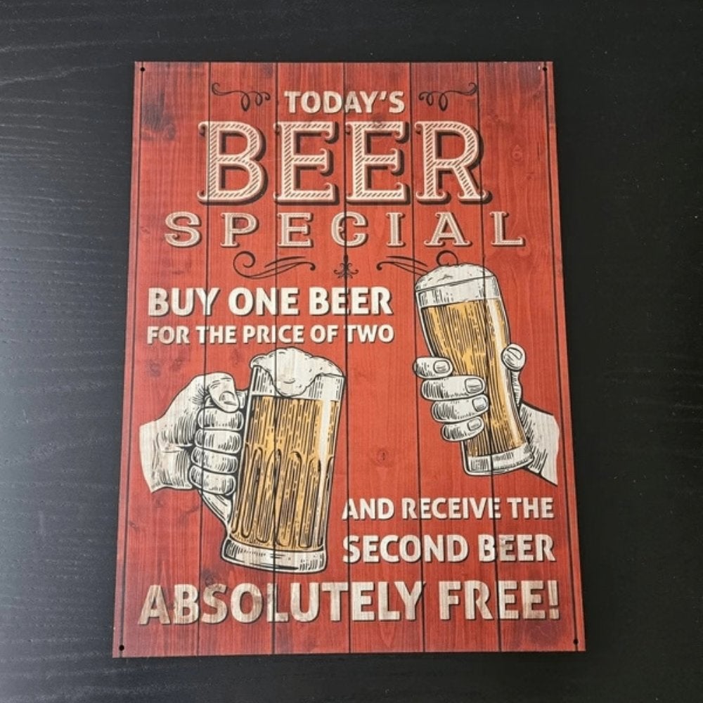 Reclamebord Beer Special, Industrieel, 44 cm, 33 cm, Meerkleurig