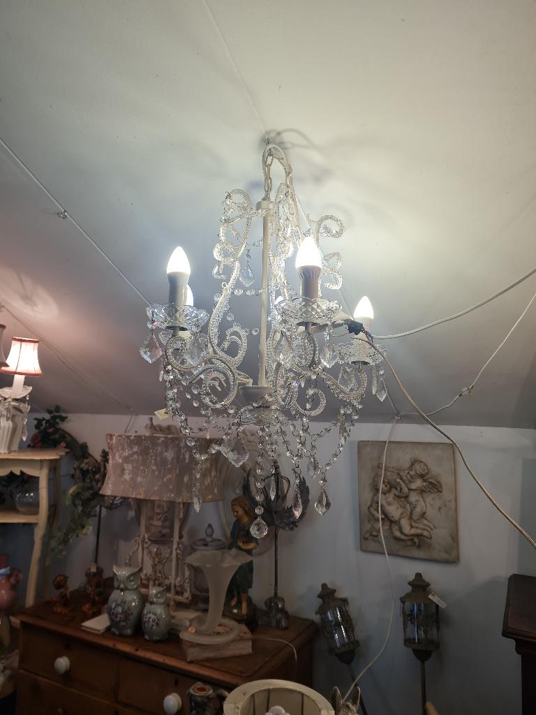 Old look kroonluchter, Heikant 21 Kaatsheuvel, Barok brocante klassiek vintage romantisch, Belle Vieille Brocante, Ophalen of Verzenden