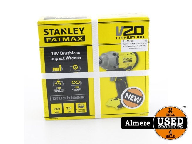 Stanley FATMAX SFMCF920B 18V Accu Slagmoersleutel | NIEUW, Doe-het-zelf en Verbouw, Gereedschap | Boormachines, Stanley, Nieuw