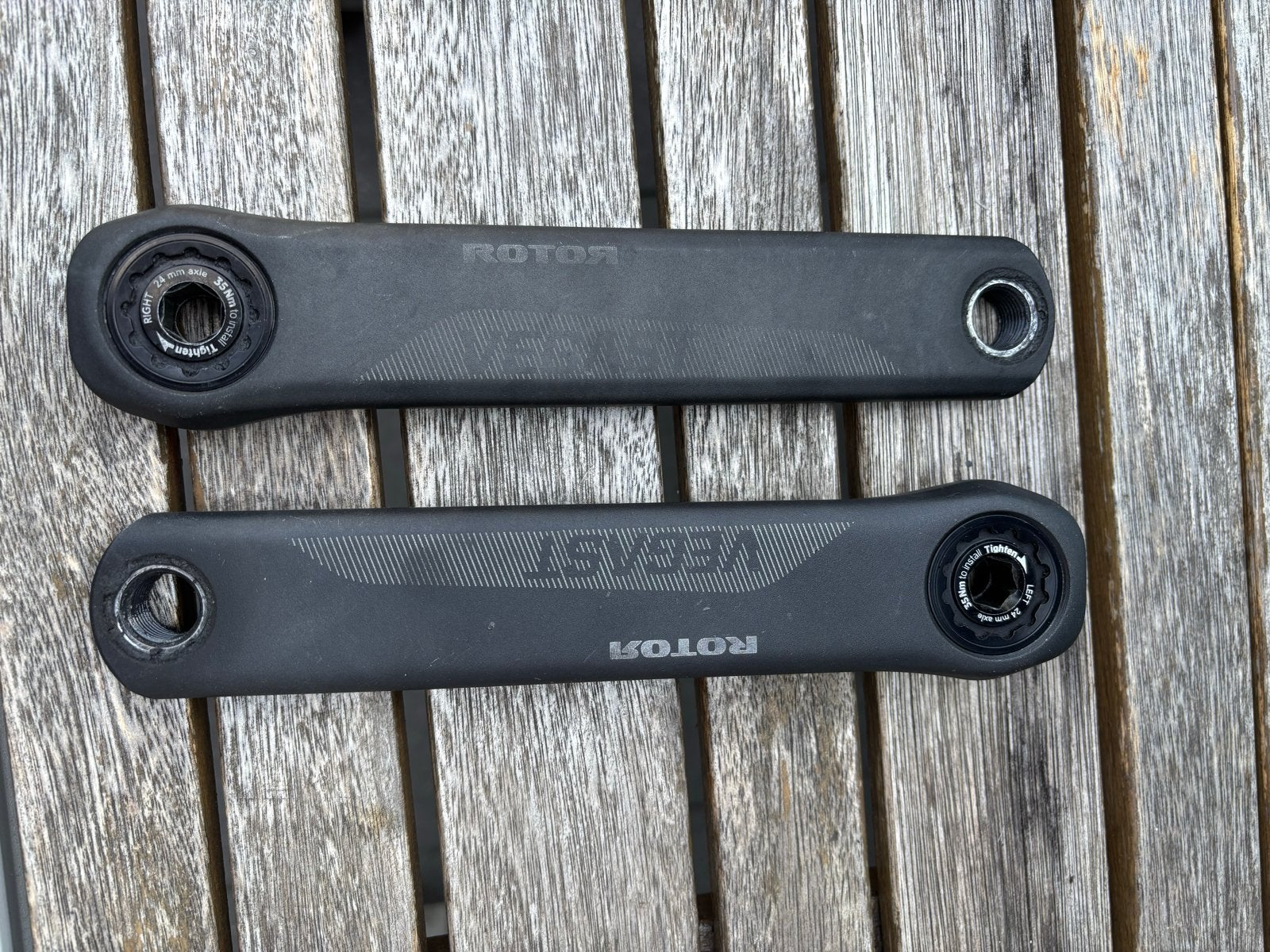 Rotor Vegast 24 Crankarmen, Crankstel of Pedalen, Gebruikt, Ophalen of Verzenden, Aluminium
