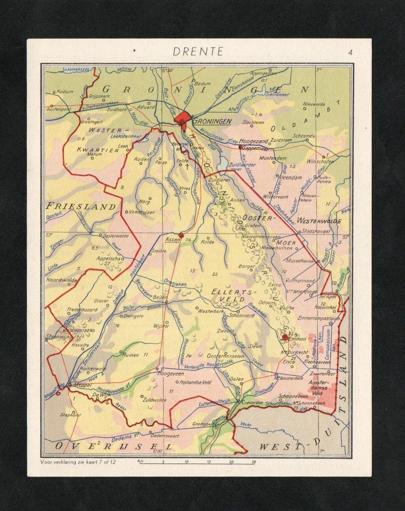 Provinciekaartje Drenthe King Pepermunt Emmen Meppel., Ophalen of Verzenden, Zo goed als nieuw