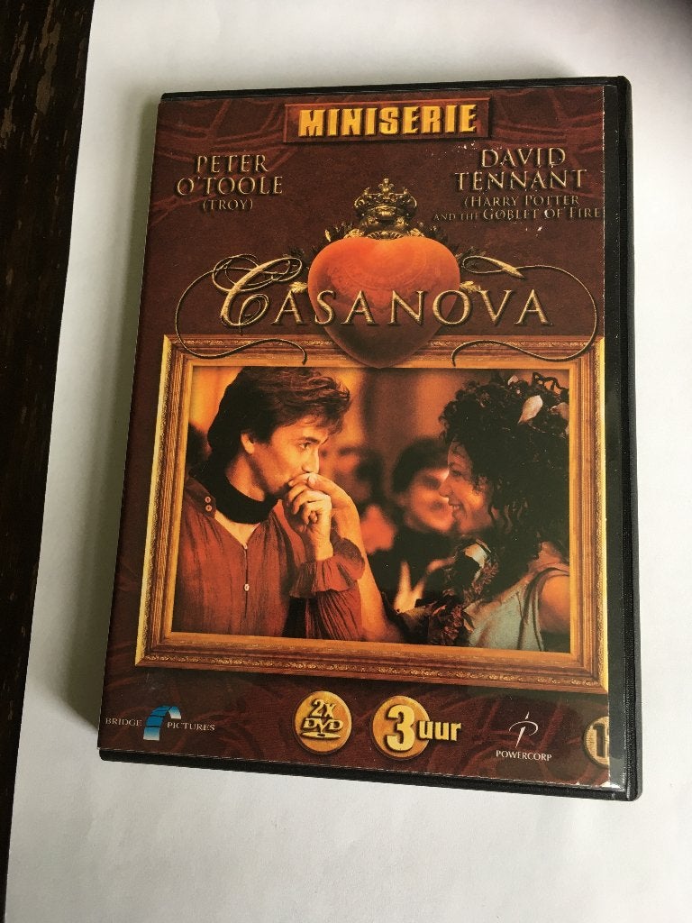 casanova dvd (2 dvd's) mini serie 3 uur, Alle leeftijden, Ophalen of Verzenden, Zo goed als nieuw, Actie en Avontuur