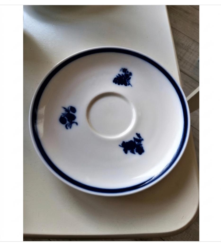 mosa blauw roos maastricht porselein schotel, Ophalen of Verzenden