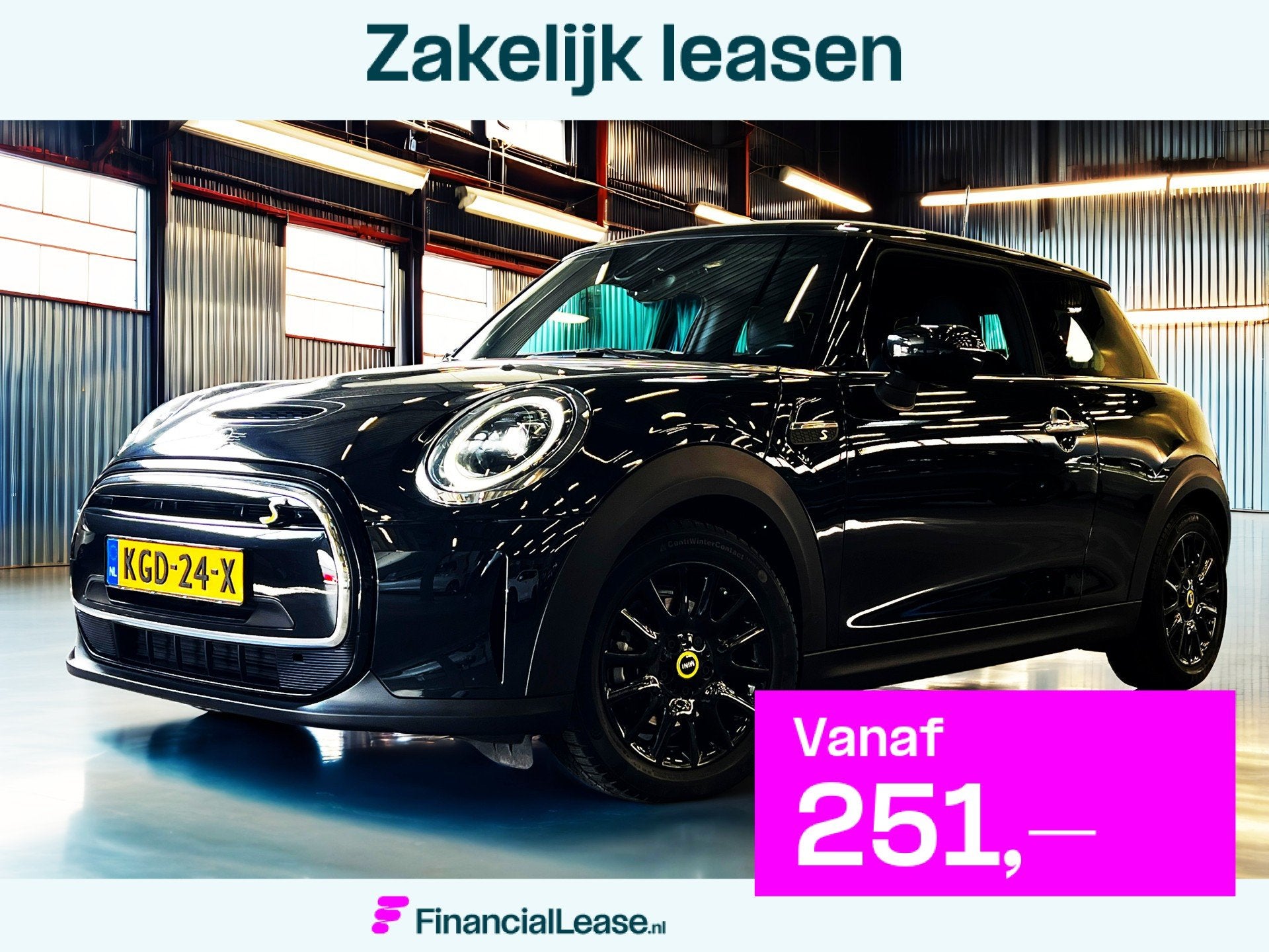 Mini Electric Sport_Navi_Leder_PDC_Stoelverw_Carplay, Gebruikt, 1340 kg, 4 stoelen, Leder