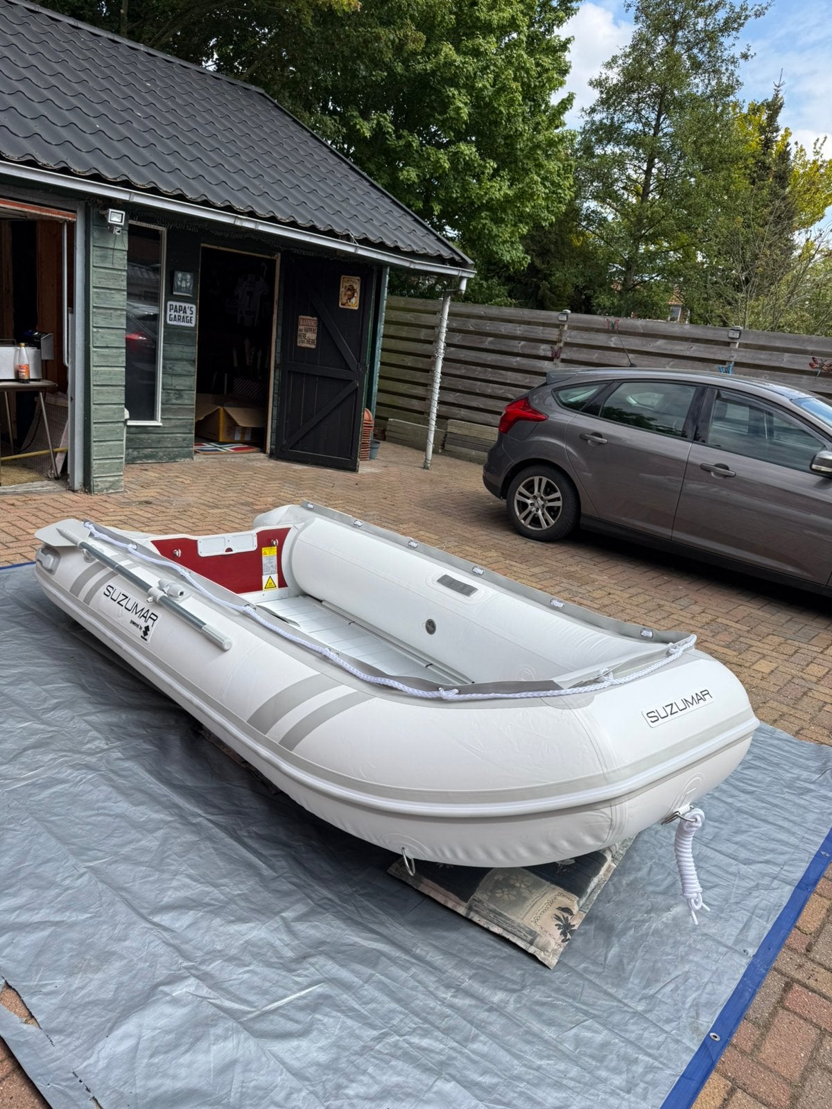 Suzumar 320 + 8pk 4 takt yamaha +trailer, Ophalen, Aluminium, Suzumar, Peddels