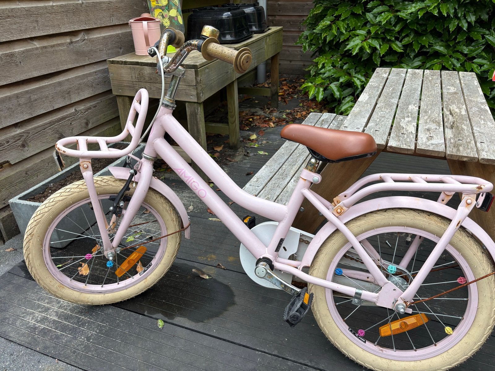 Amigo Bella Meisjesfiets - 16 inch - Roze, Ophalen, Gebruikt, Terugtraprem, 16 tot 20 inch