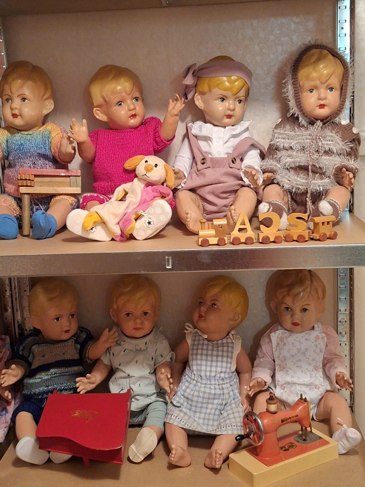 10 Wildebras poppen - Vintage Babypoppen Collectie, Verzamelen, Poppen, Ophalen, Gebruikt, Babypop