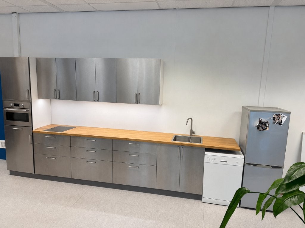 industriële RVS Ikea keuken voor chef-koks, i.g.st., Ophalen, Gebruikt, Overige kleuren, Enkelwandige keuken