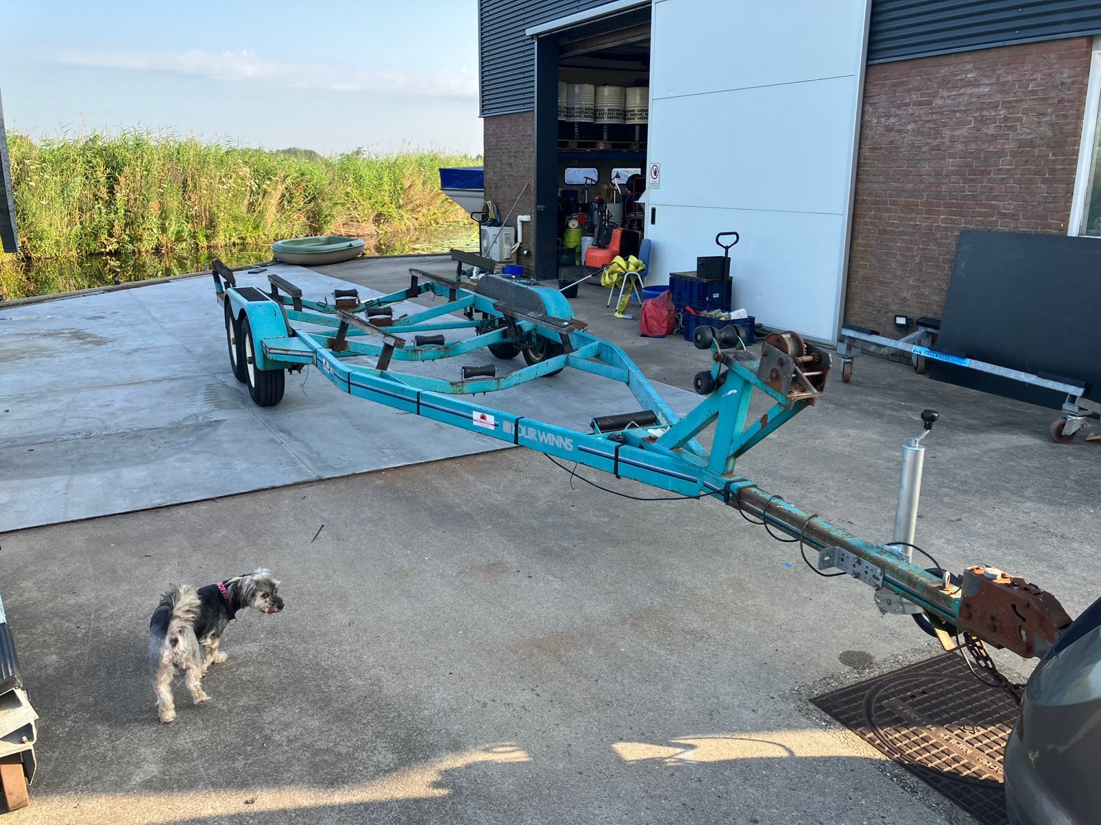Amerikaanse stallings boottrailer 3000kg, Watersport en Boten, Boottrailers, Ophalen, Gebruikt, 1500 tot 3000 kg, Dubbelassig (tandemas)
