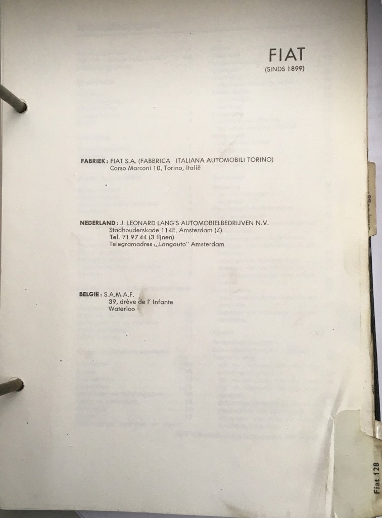 Fiat 128 1969-72. Olyslagers autotechnisch handboek 88 blz., Auto diversen, Handleidingen en Instructieboekjes, Ophalen of Verzenden