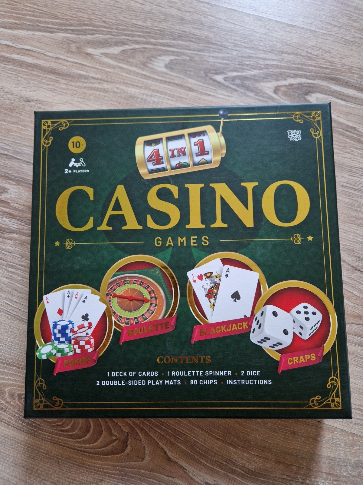 Casino Games 4-in-1: Roulette, Blackjack, Poker, Craps, Vijf spelers of meer, Ophalen of Verzenden, Nieuw, Toyrific