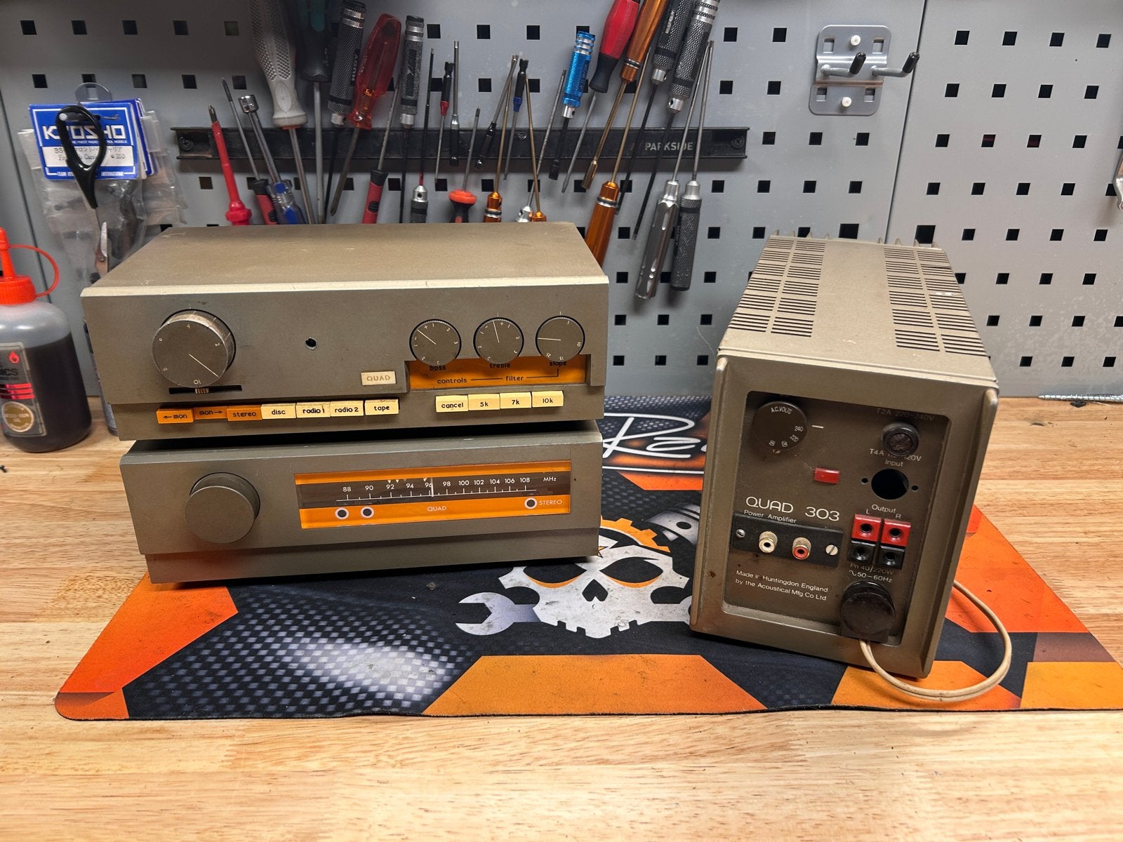 Complete Quad set: 303, 33 en 3 - Werkend, zonder kabels, Overige merken, Gebruikt, Ophalen of Verzenden, Minder dan 60 watt