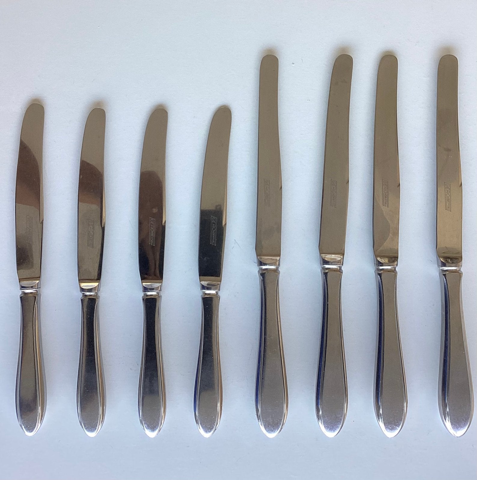 4 diner en 4 ontbijt messen Gero Zilmeta puntfilet, Antiek en Kunst, Ophalen of Verzenden