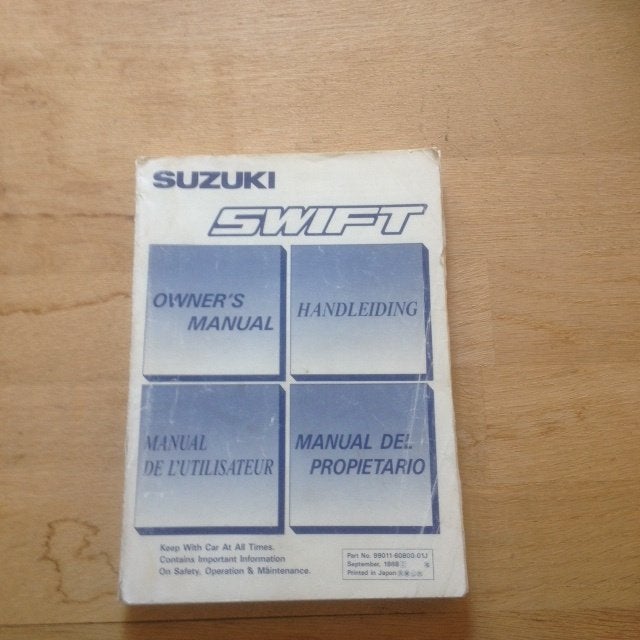 Suzuki Swift   Handleiding     1988 - NL, Ophalen of Verzenden