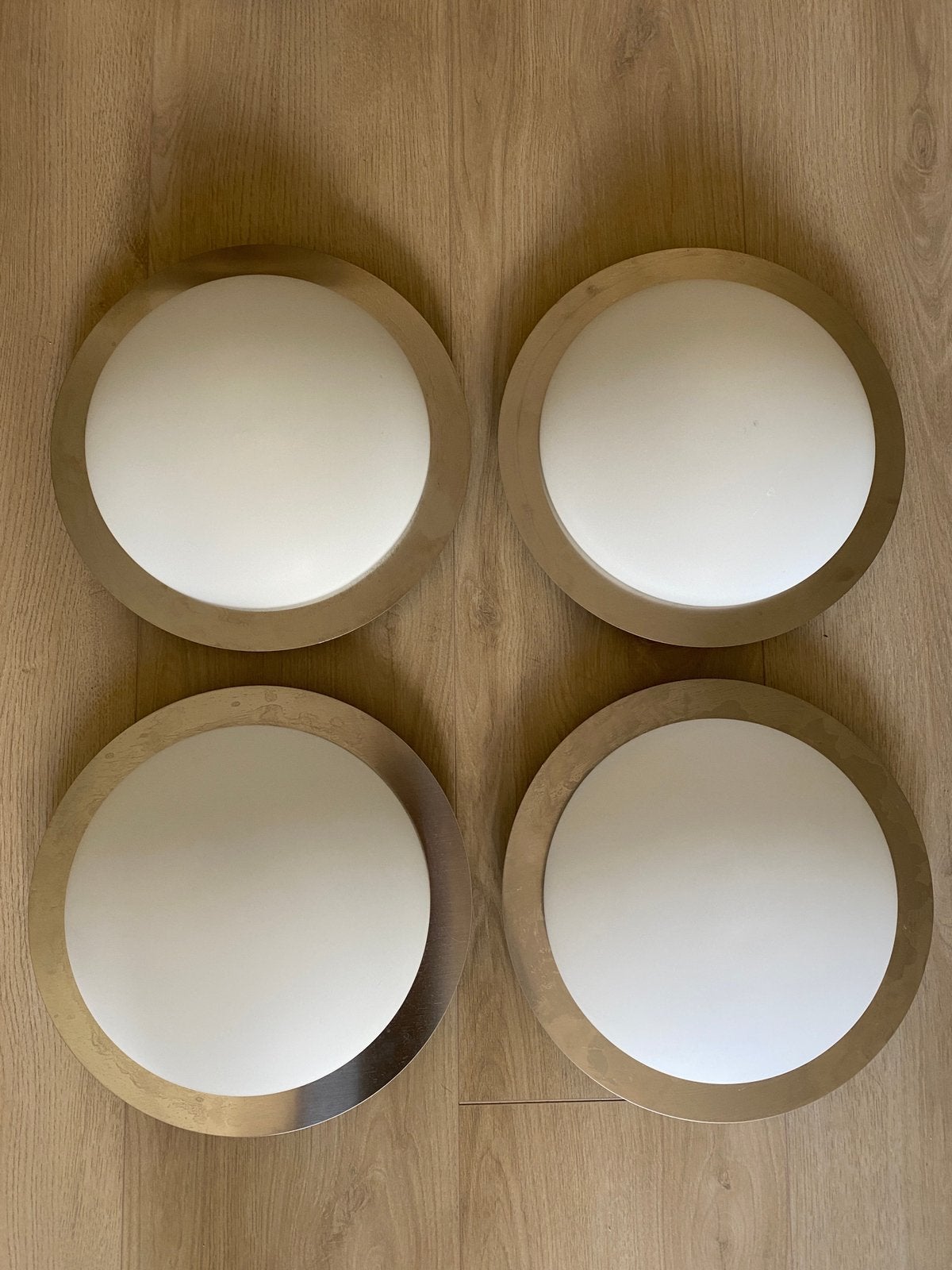 4x Gamma Plafonnière plafondlamp Ø32 cm, Huis en Inrichting, Ophalen, Zilver, Gebruikt, Metaal