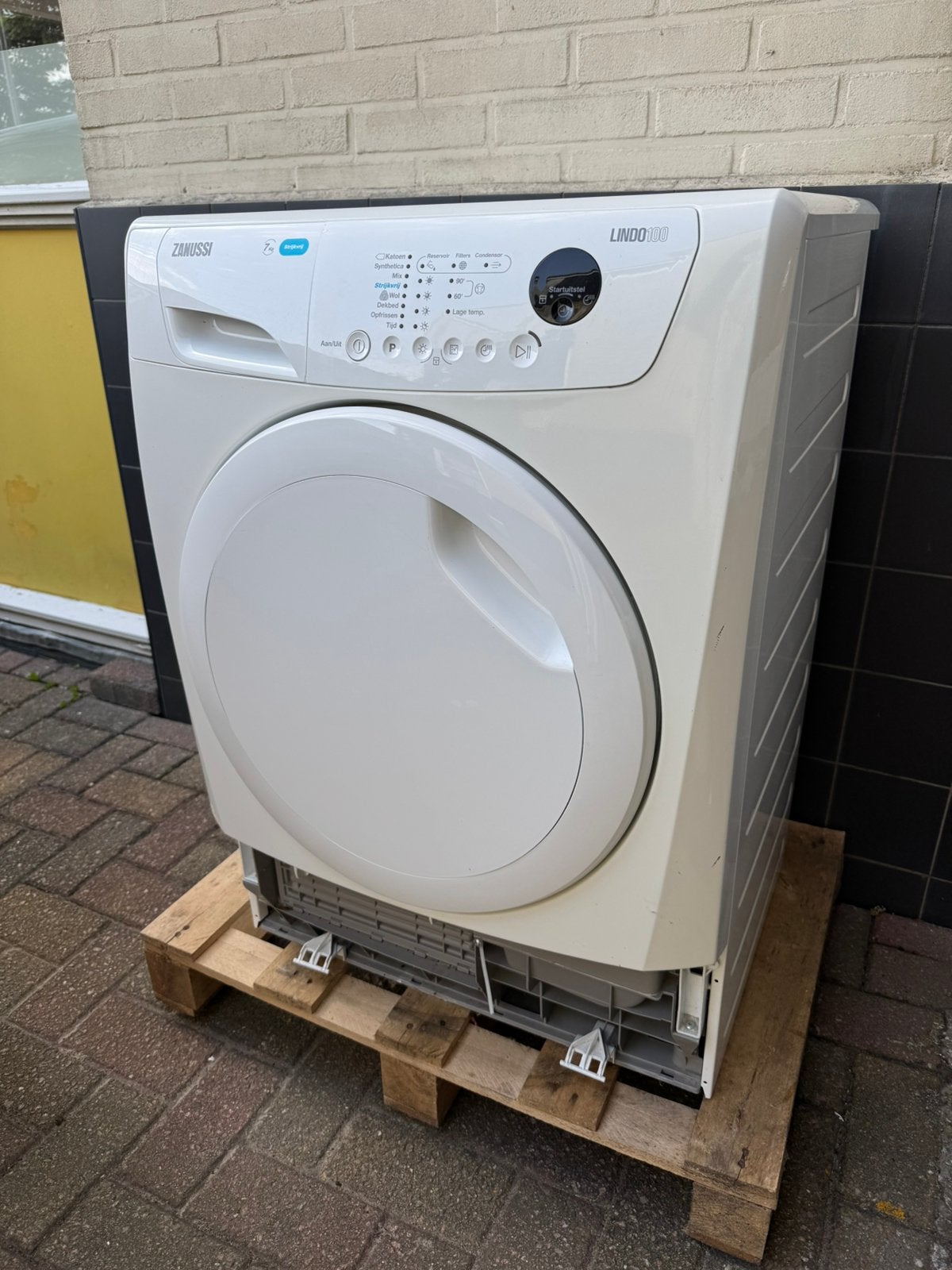 Zanussi condensdroger ZDP7203P met 7kg capaciteit, Ophalen, 6 tot 8 kg, Gebruikt, Anti-kreukfase