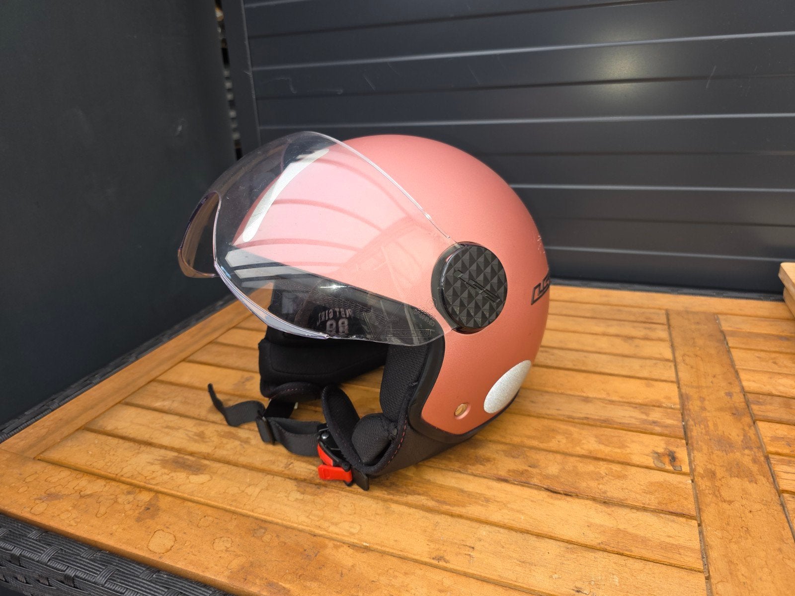 Zgan LS2 scooterhelm roze maat S, Ophalen, Zo goed als nieuw, Small, LS2