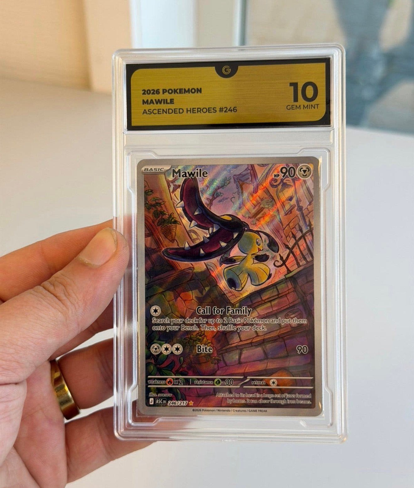 Pokemon Mawile 246/217 GRADE 10 Ascended Heroes #246 card, Ophalen of Verzenden, Nieuw, Losse kaart