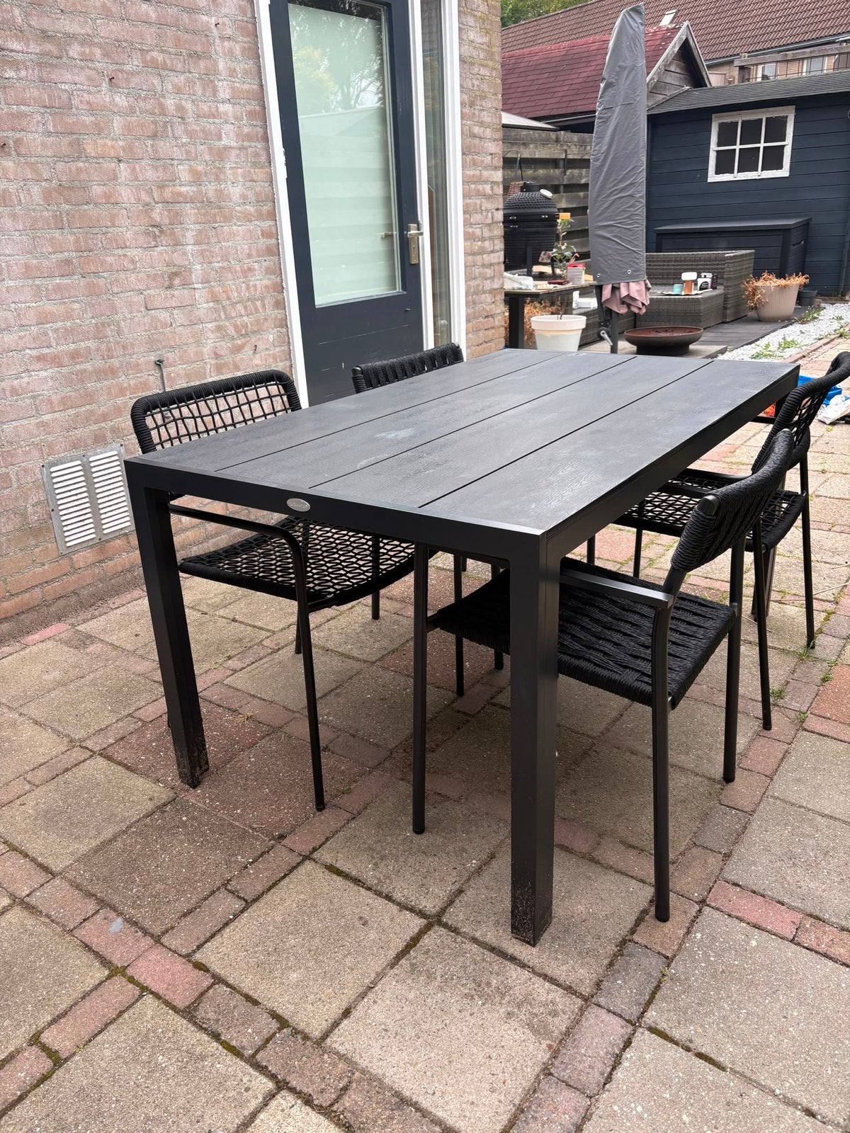 Jutlandia tuintafel - Zo goed als nieuw, Tuin en Terras, Ophalen, Zo goed als nieuw, Rechthoekig, Metaal