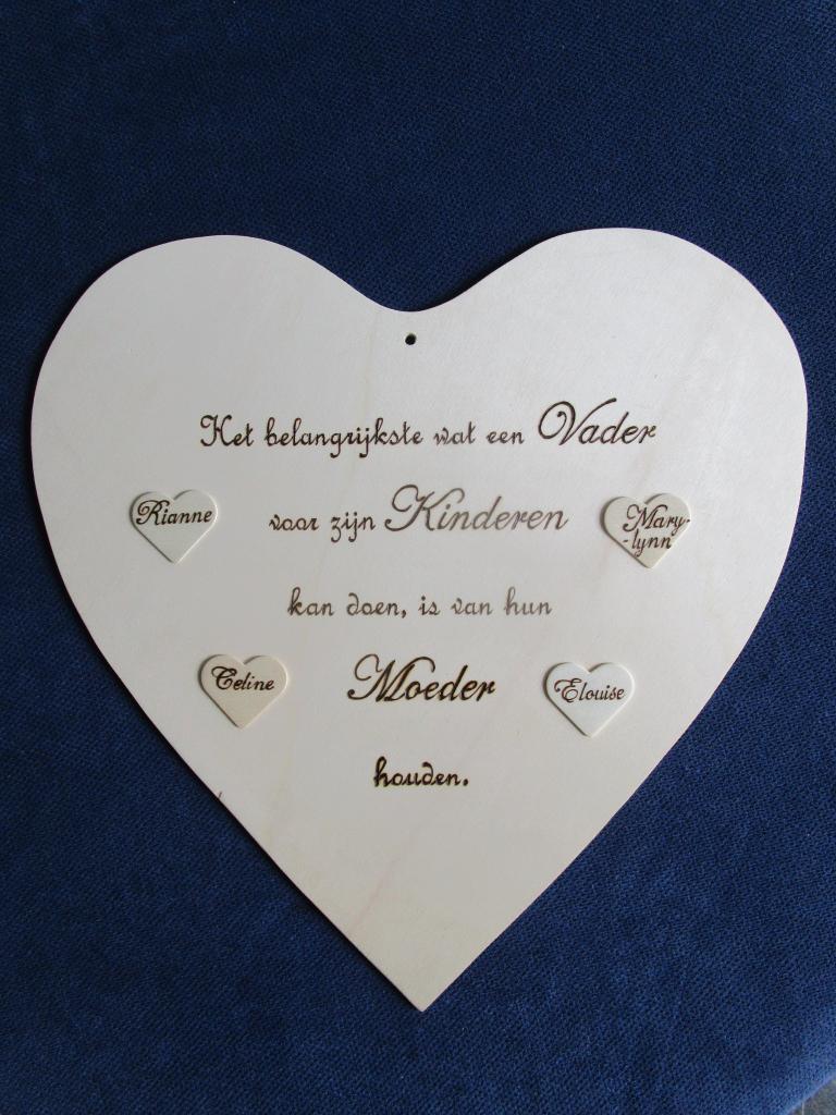 vaderdag cadeau gepyrograveerd PYROGRAFIE creamar, Ophalen of Verzenden, Nieuw, Overige typen, Overige