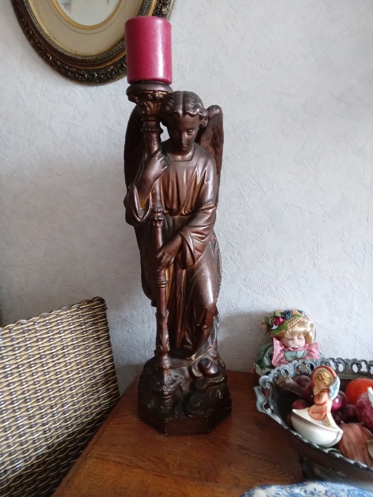 Prachtig groter beeld aartsengel MICHAEL, Antiek en Kunst, Ophalen