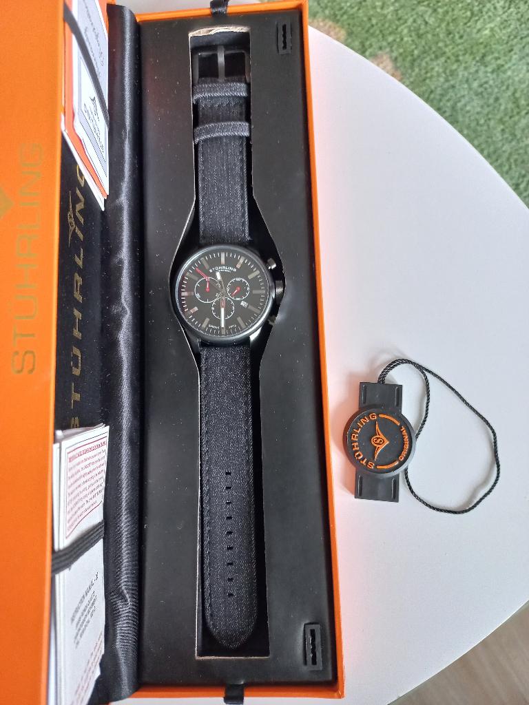 Stührling Original herenhorloge in luxe cassette, Overige merken, Kunststof, Polshorloge, Overige materialen