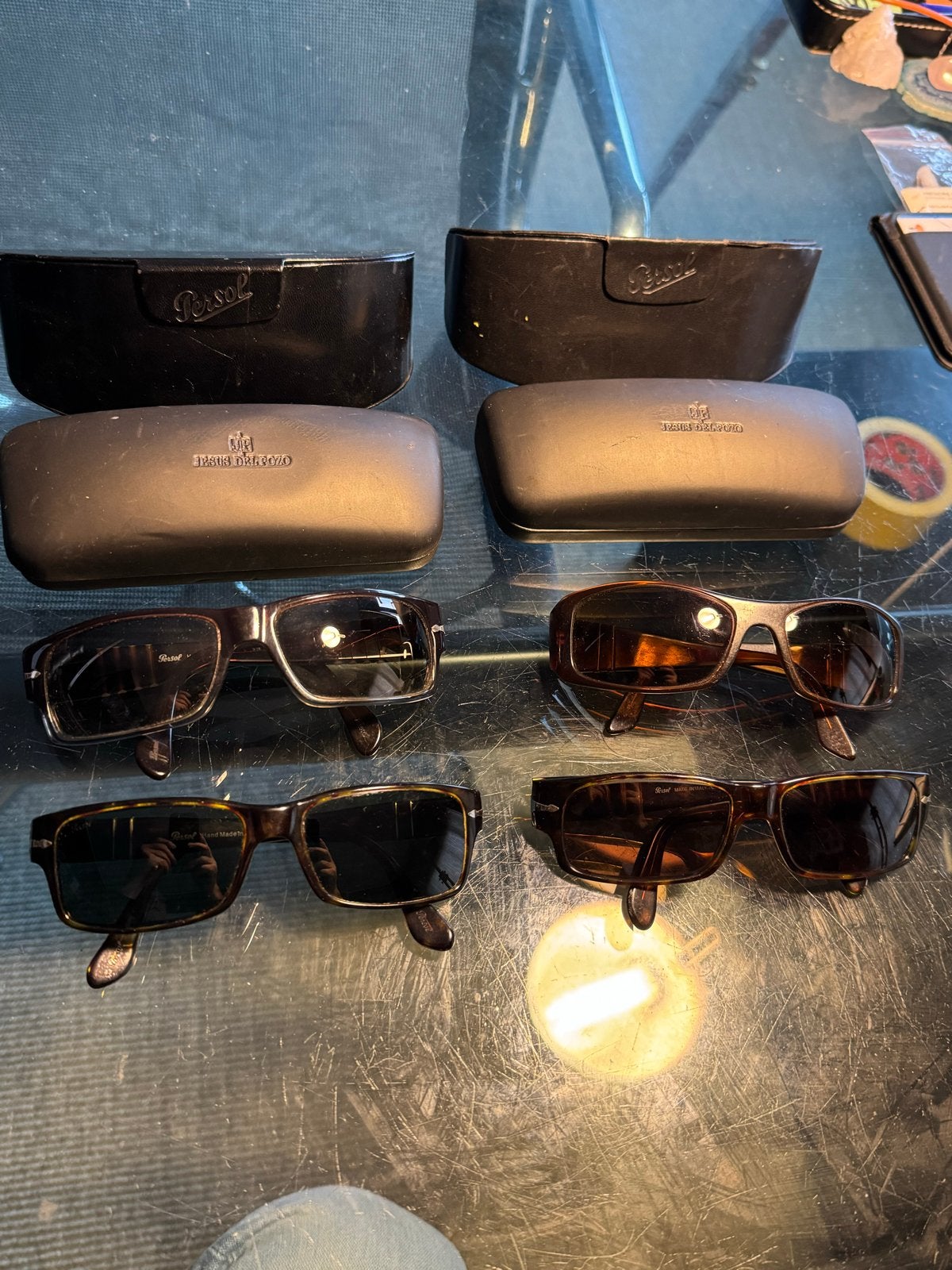 Collectie Persol Zonnebrillen (4 stuks) - Handgemaakt Italië, Overige merken, Gebruikt, Zonnebril, Bruin