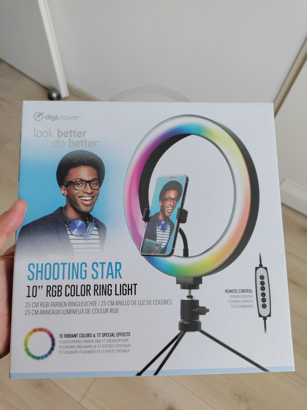Digipower Shooting Star 10" RGB Ring Light met Statief, Audio, Tv en Foto, Fotografie | Fotostudio en Toebehoren, Ophalen, Lamp of Flitsset