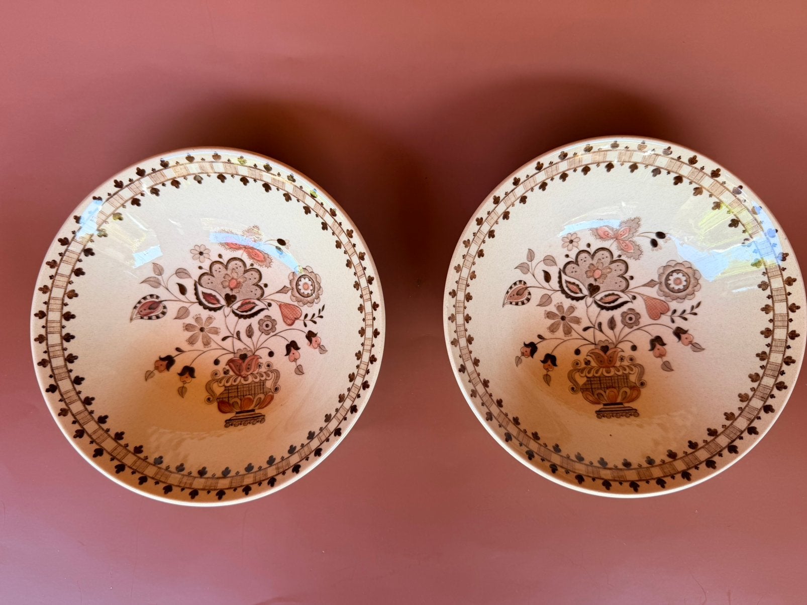 2 Vintage Johnson Brothers Jamestown ontbijtkommen (16,5 cm), Ophalen of Verzenden, Huis en Inrichting