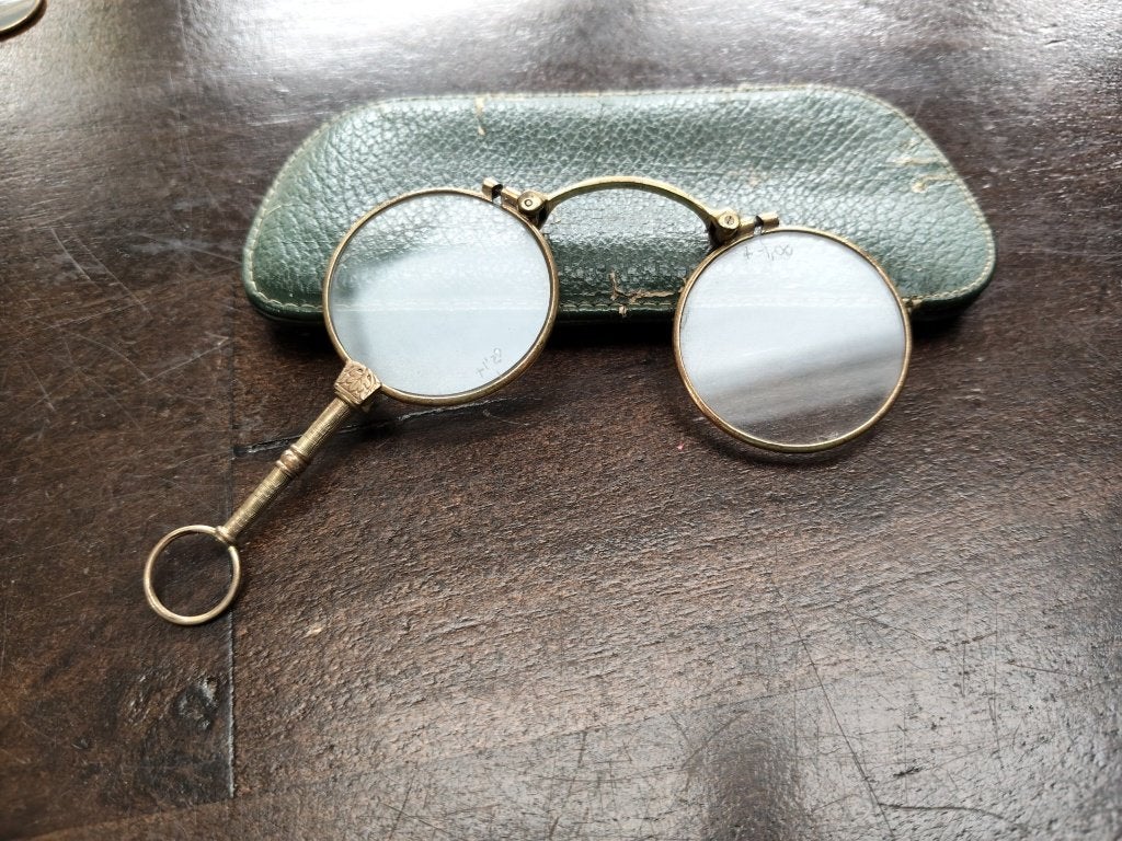 Antieke lorgnet uit 1880-1910, Ophalen of Verzenden, Gebruikt, Bril, Overige merken