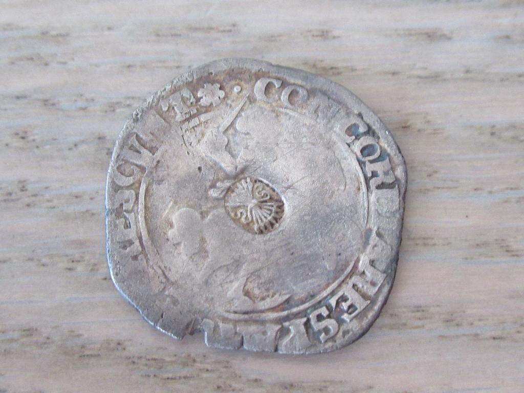 Zilveren rijderschelling 1682 met klop Overijssel / vondst, Vóór koninkrijk, Zilver, Losse munt, Overige waardes
