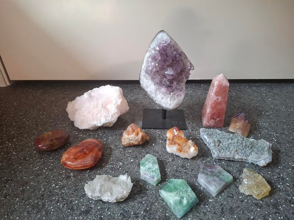 Partij edelstenen, Verzamelen, Mineralen en Fossielen, Ophalen of Verzenden
