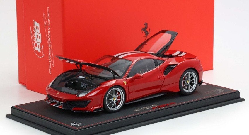Ferrari 488 Pista Rood 1:18 HE180055 BBR PRE-ORDER, Ophalen of Verzenden, Nieuw, Auto, Overige merken