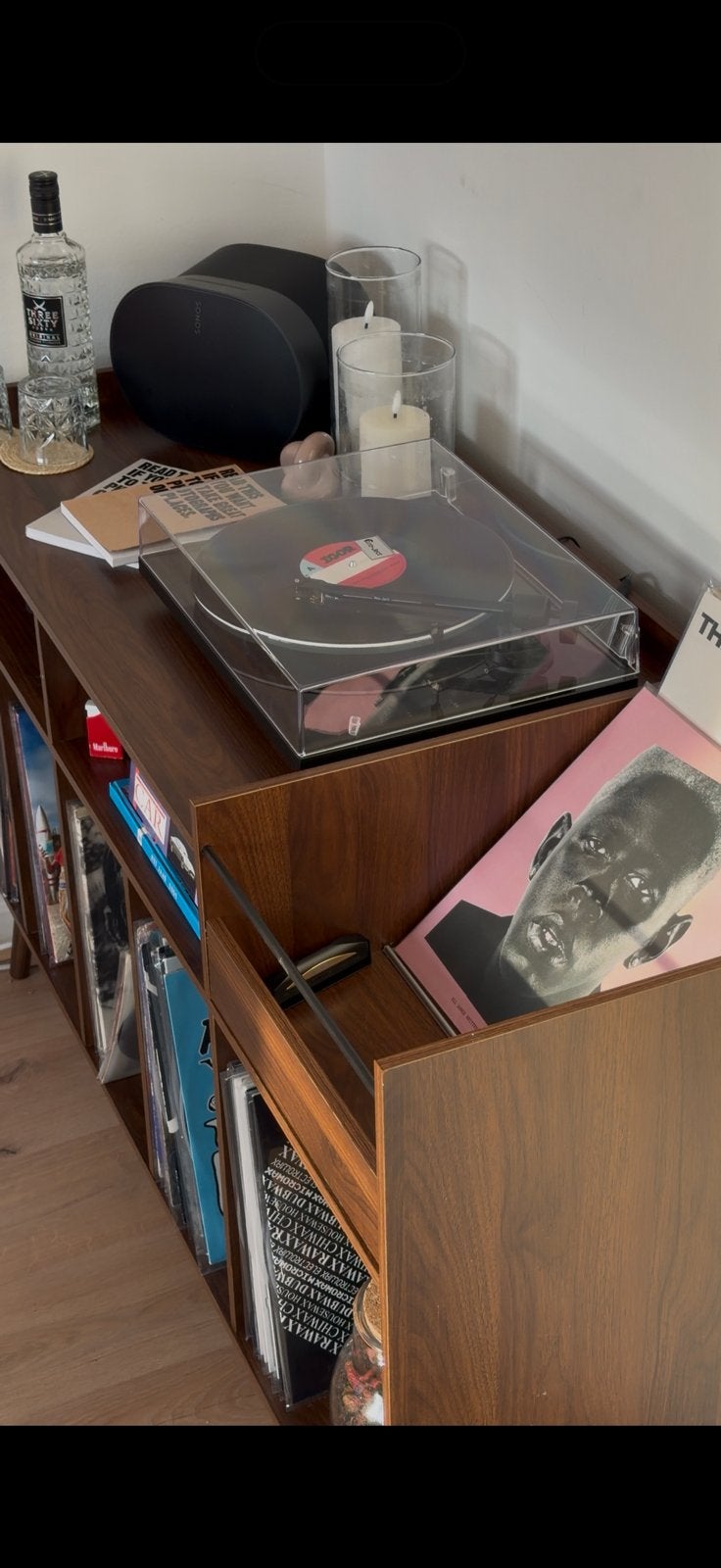 Platenkast - Vinyl Opbergmeubel met veel ruimte, Ophalen, Gebruikt
