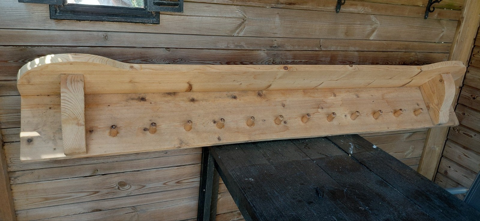 Houten kapstok van steigerhout., Huis en Inrichting, Woonaccessoires | Kapstokken, Gebruikt, Minder dan 100 cm, Hout, Ophalen