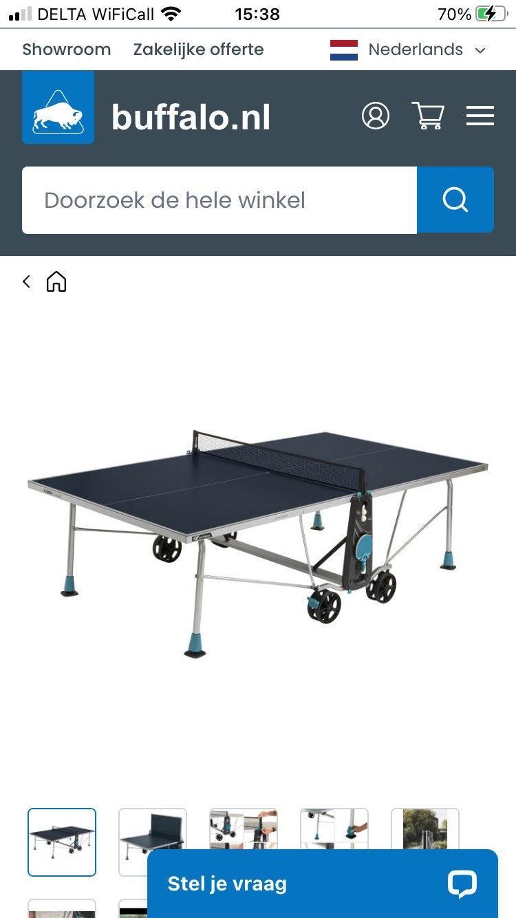 Wedstrijd tafeltennistafel Cornilleau, Ophalen, Zo goed als nieuw, Tafel Outdoor, Verrijdbaar