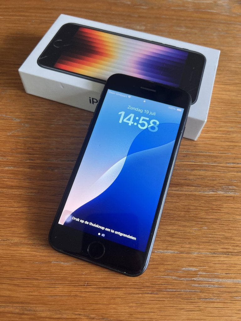 iPhone SE (2022) 256GB Touch ID defect, Telecommunicatie, Mobiele telefoons | Apple iPhone, 256 GB, Gebruikt, Zwart, Ophalen of Verzenden