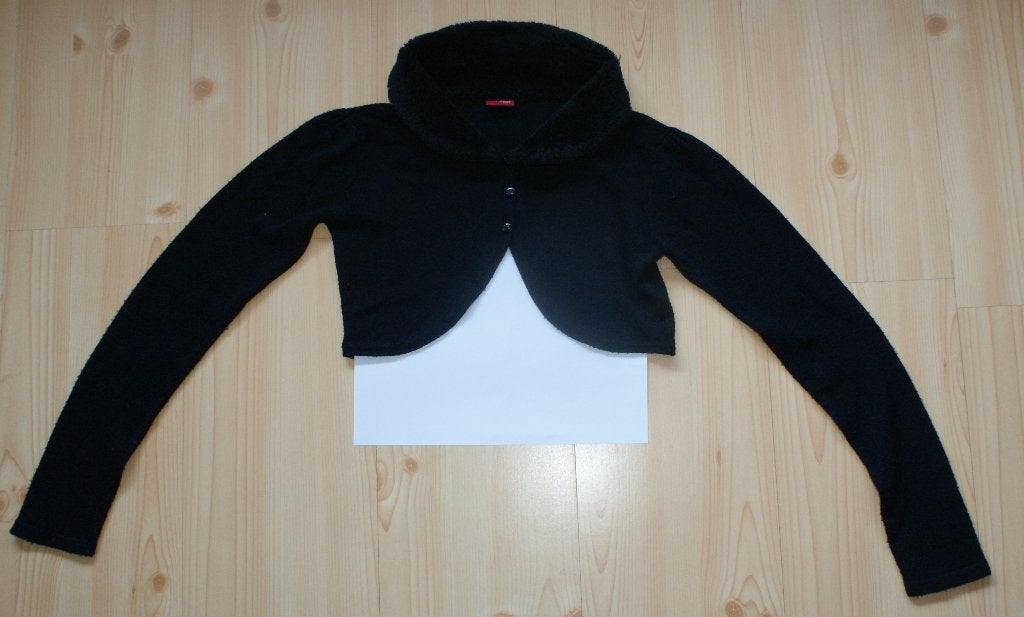 Manguun kids kort zwart vestje maat 152 met imitatiebont, Gebruikt, Meisje, Manguun kids, Trui of Vest