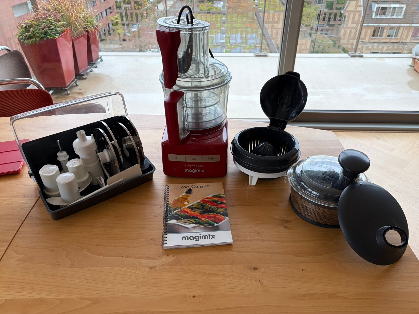 Magimix compact keukenmachine rood 3200 XL, Ophalen, Gebruikt