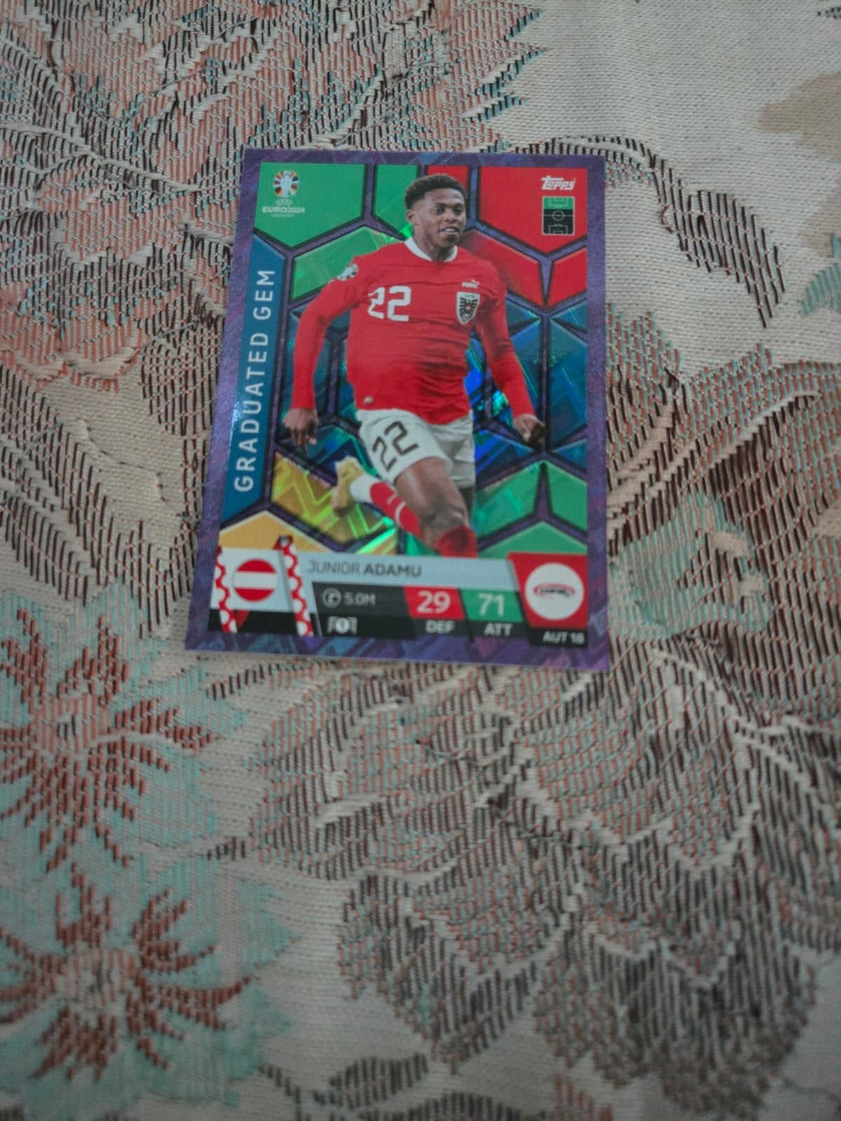 Topps Match Attax UEFA Euro 2024 Junior Adamu Graduated Gem, Ophalen of Verzenden