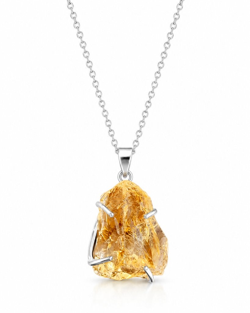 Citrien Ketting Bahati - Echt Zilver, Info@sacredstones.nl, Verzenden, Geel, Nieuw