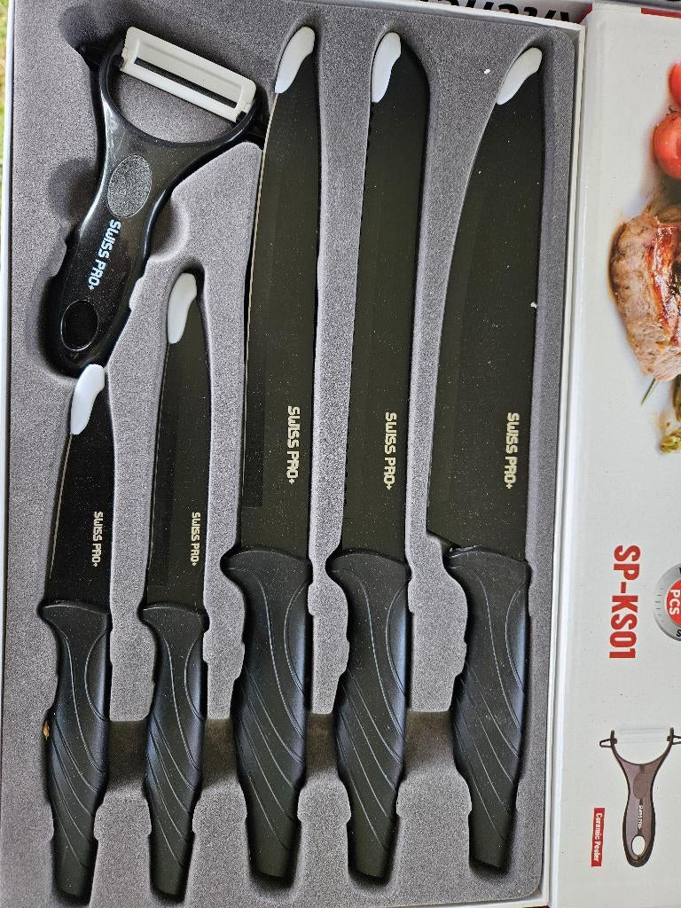 AANBIEDING 6 delig Messenset - NIEUW, Nieuw, Ophalen of Verzenden, Rvs of Chroom, Vaatwasserbestendig
