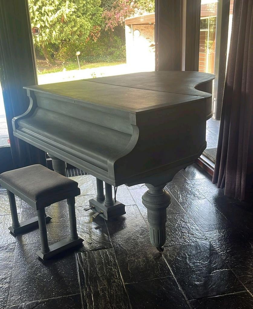 Prachtige vleugel van Feurich met pianokruk, Muziek en Instrumenten, Ophalen, Gebruikt, Overige kleuren, Onbekend